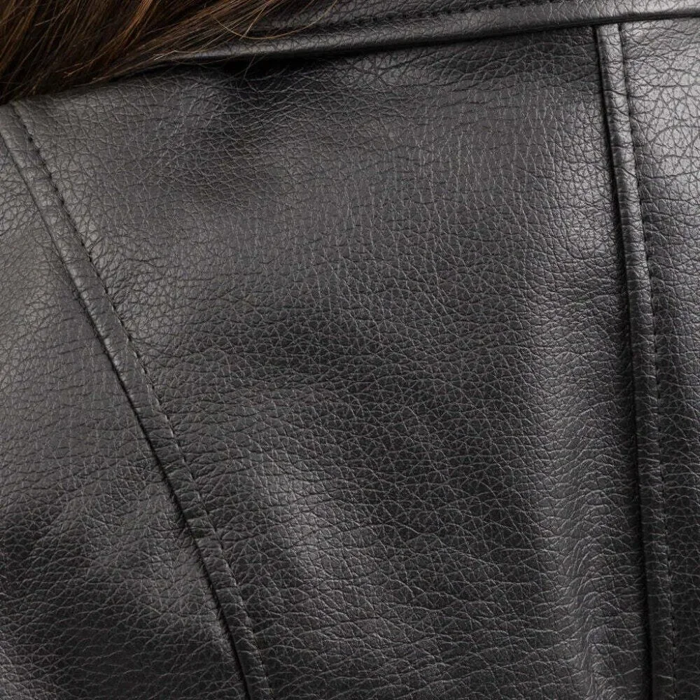 Women's Vegan Faux Leather Jacket